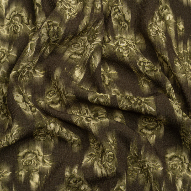 Mood Exclusive Olive Fragrant Feelings Crinkled Gauzy Viscose Crepe