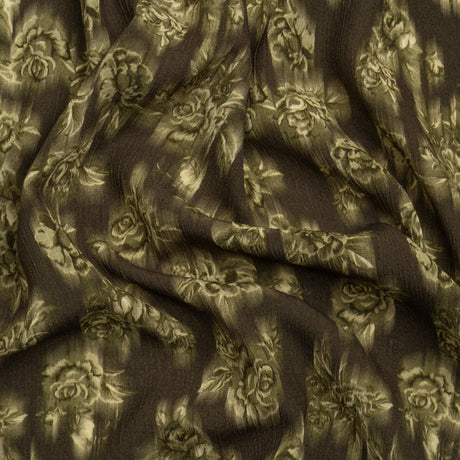 Mood Exclusive Olive Fragrant Feelings Crinkled Gauzy Viscose Crepe