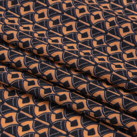 Mood Exclusive Columns and Arches Crinkled Gauzy Viscose Crepe