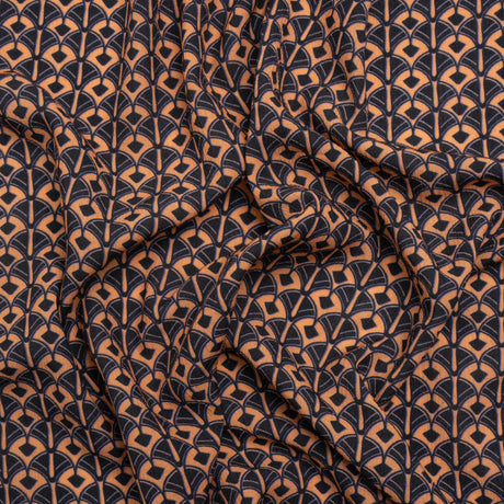 Mood Exclusive Columns and Arches Crinkled Gauzy Viscose Crepe