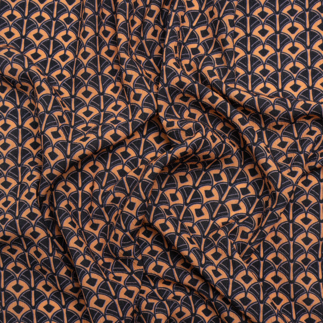 Mood Exclusive Columns and Arches Crinkled Gauzy Viscose Crepe
