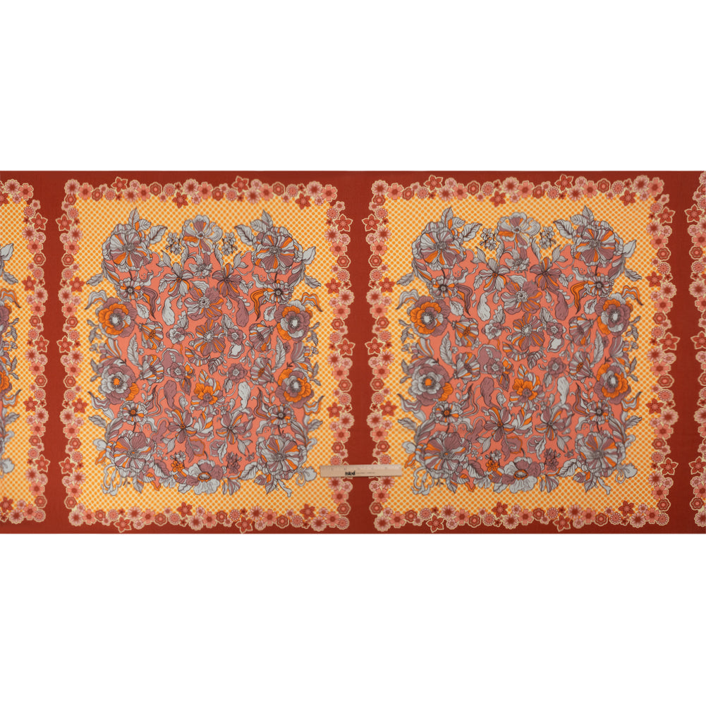 Mood Exclusive Orange In Her Hair Crinkled Gauzy Viscose Crepe Panel