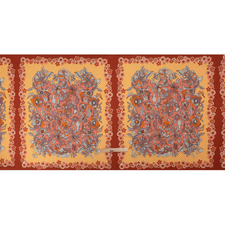 Mood Exclusive Orange In Her Hair Crinkled Gauzy Viscose Crepe Panel