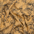 Mood Exclusive Beige Doodling Daisies Crinkled Gauzy Viscose Crepe