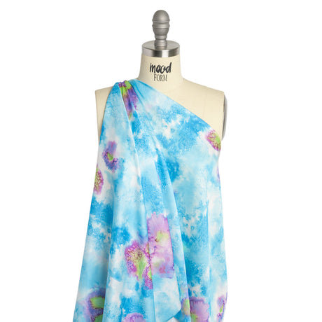 Mood Exclusive Blue Mindful Mapping Striped Viscose Dobby