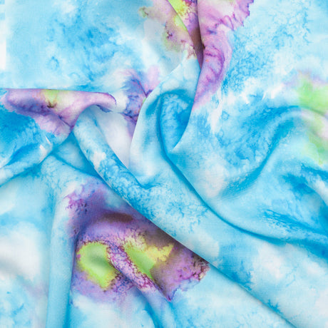 Mood Exclusive Blue Mindful Mapping Striped Viscose Dobby