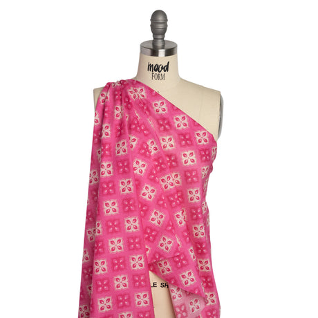 Mood Exclusive Pink Clover Lover Cotton Voile