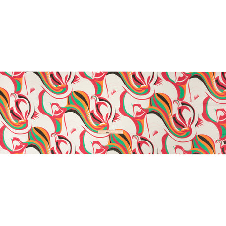 Metallic Viscose Woven Print - Pink, Green and White Abstract - Mood Exclusive Air Ride