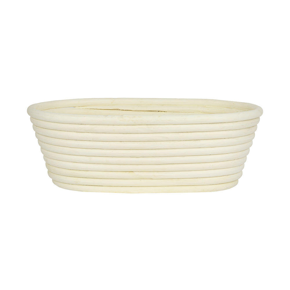 Vollum Oblong Brotform, Banneton, Proofing Basket with Leaf Design, 10" x 5-1/2" x 3-1/2"