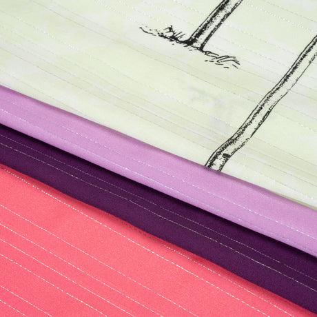 Mood Exclusive Pale Lime Pairs of Palm Metallic Striped Viscose Dobby