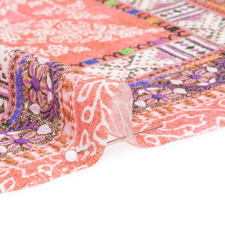 Mood Exclusive Pink Bandana Bonanza Metallic Striped Viscose Dobby