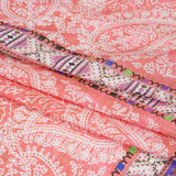 Mood Exclusive Pink Bandana Bonanza Metallic Striped Viscose Dobby