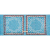 Metallic Striped Viscose Dobby Panel - Light Blue Paisley and Geometric - Mood Exclusive Bandana Bonanza