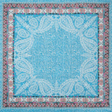 Metallic Striped Viscose Dobby Panel - Light Blue Paisley and Geometric - Mood Exclusive Bandana Bonanza
