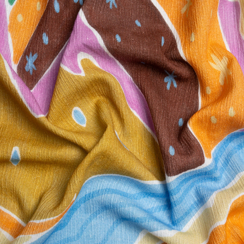 Mood Exclusive Brown Moonbeam Mountain Slubbed Gauzy Cotton Woven