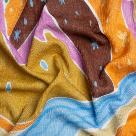 Mood Exclusive Brown Moonbeam Mountain Slubbed Gauzy Cotton Woven