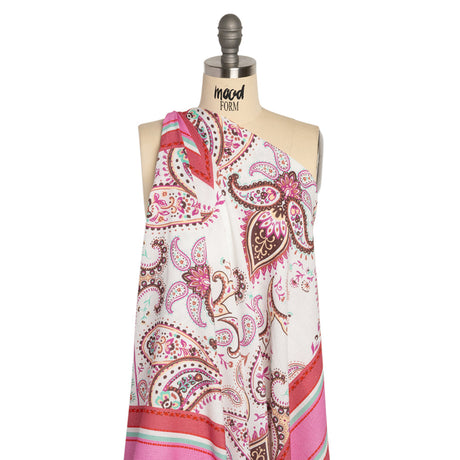 Mood Exclusive Pink Whimsical Wardrobe Slubbed Gauzy Cotton Woven Panel