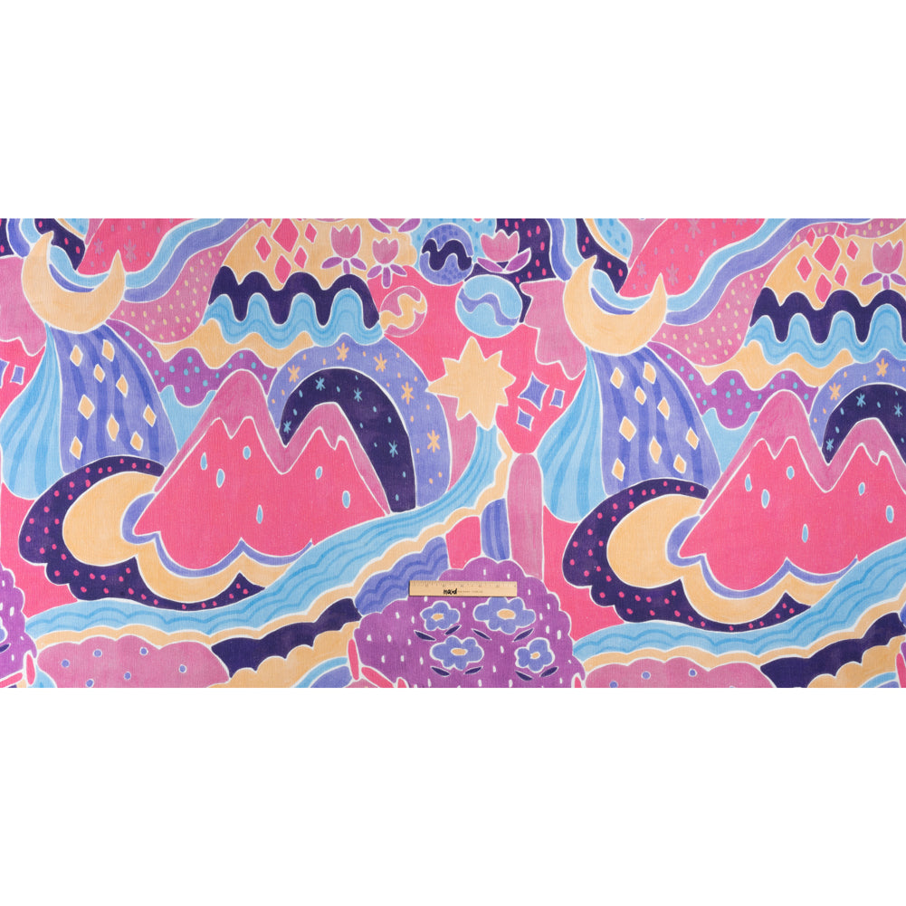 Mood Exclusive Pink Moonbeam Mountain Slubbed Gauzy Cotton Woven