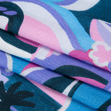 Mood Exclusive Purple Mid Mod Mushroom Slubbed Gauzy Cotton Woven