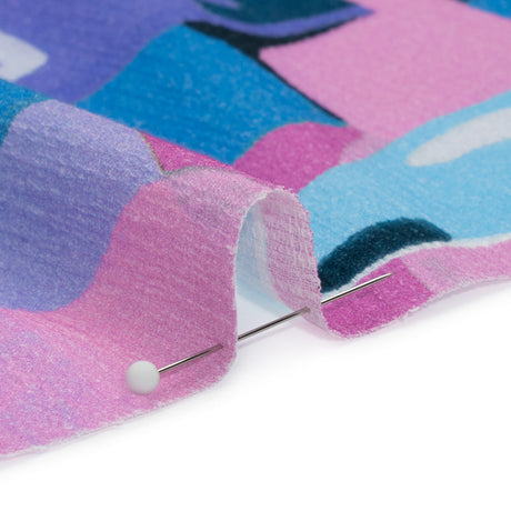 Mood Exclusive Purple Mid Mod Mushroom Slubbed Gauzy Cotton Woven