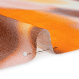 Slubbed Gauzy Cotton Woven Print - Orange, Pink and Brown Hazy Abstract - Mood Exclusive Scattered Sunlight