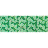 Slubbed Gauzy Cotton Woven Print - Green Simple Leaves - Mood Exclusive Leaf Linger