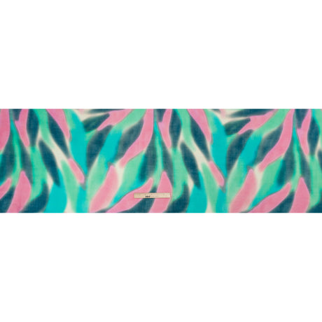 Slubbed Gauzy Cotton Woven Print - Green, Pink and Blue Hazy Abstract - Mood Exclusive Scattered Sunlight