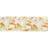 Slubbed Gauzy Cotton Woven Print - Burnt Orange, Lime and White Abstract - Mood Exclusive Circus of Clouds