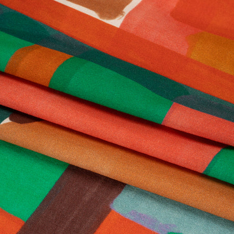 Mood Exclusive Earth Building Blocks Cotton Crepe Panel