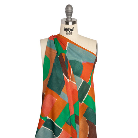 Mood Exclusive Earth Building Blocks Cotton Crepe Panel