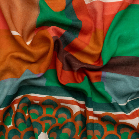 Mood Exclusive Earth Building Blocks Cotton Crepe Panel