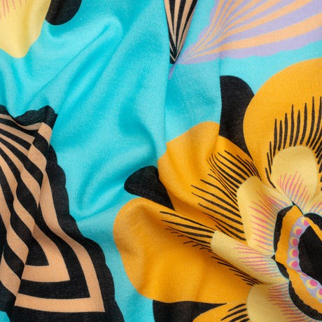 Mood Exclusive Blue Coconut Breeze Cotton Crepe