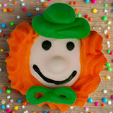 Edible, Tiny Leprechaun Face, Royal Icing Decorations , 7/8"
