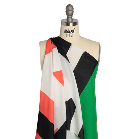 Mood Exclusive Green Down the Line Cotton Crepe
