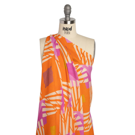 Mood Exclusive Orange Itsy Bitsy Sewist Cotton Crepe Panel