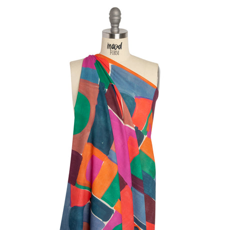 Mood Exclusive Berry Building Blocks Cotton Crepe Panel