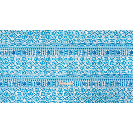 Mood Exclusive Blue Polygon Petals Cotton Crepe