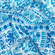 Mood Exclusive Blue Polygon Petals Cotton Crepe