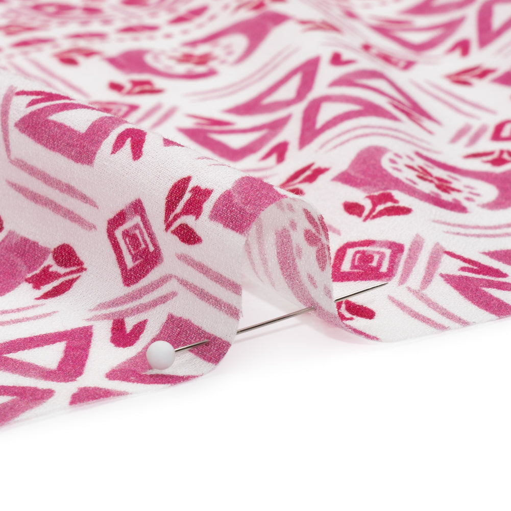 Mood Exclusive Pink Polygon Petals Cotton Crepe