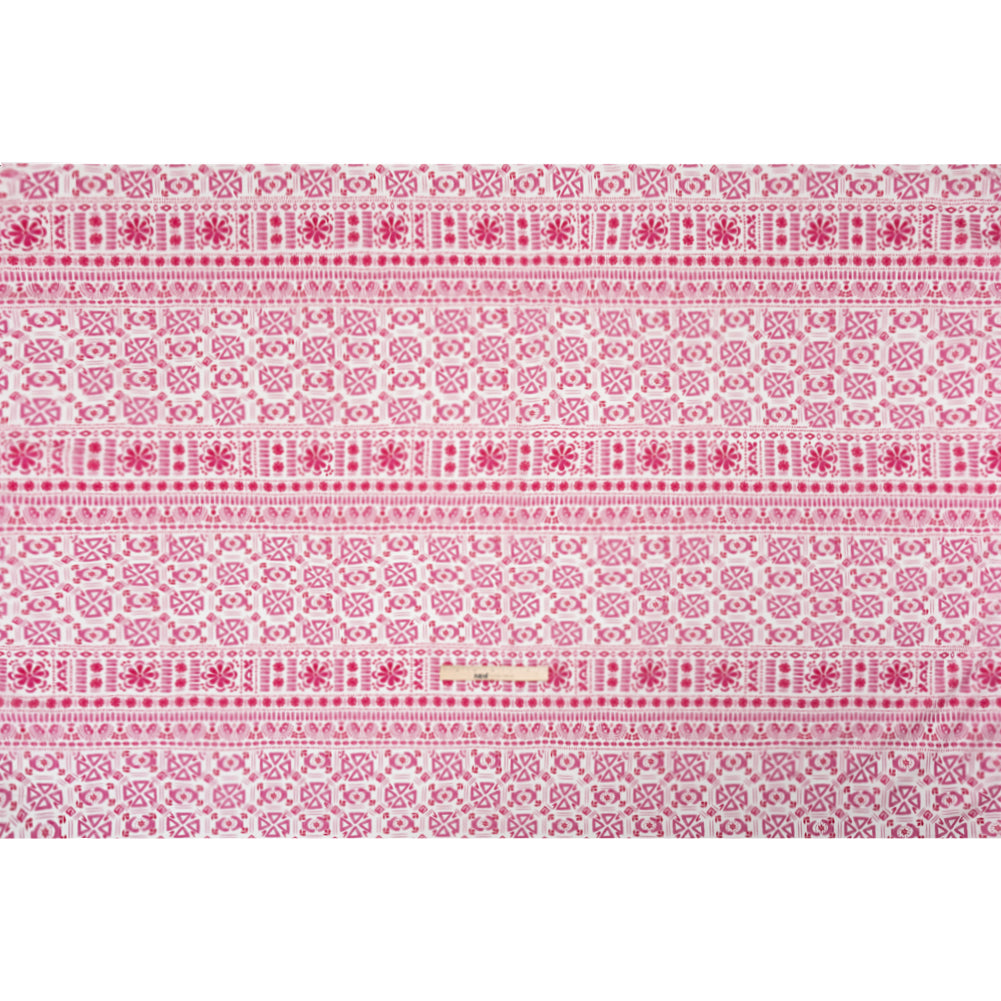 Mood Exclusive Pink Polygon Petals Cotton Crepe
