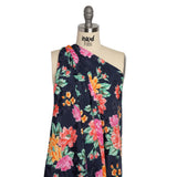 Floral Viscose Jacquard Print - Midnight and Orange Floral - Mood Exclusive Downright Dalloway