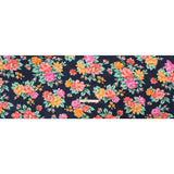 Floral Viscose Jacquard Print - Midnight and Orange Floral - Mood Exclusive Downright Dalloway