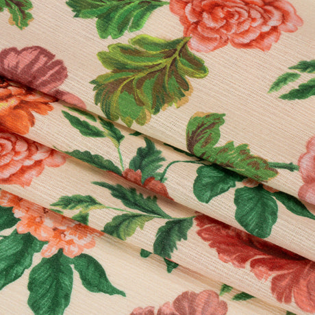Mood Exclusive Cream Fluent in Love Slubbed Gauzy Cotton Woven