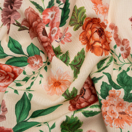 Mood Exclusive Cream Fluent in Love Slubbed Gauzy Cotton Woven
