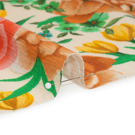 Mood Exclusive Cream Rose Dawn Slubbed Gauzy Cotton Woven