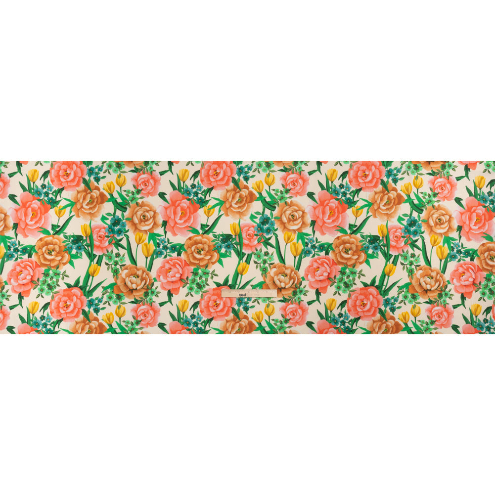 Mood Exclusive Cream Rose Dawn Slubbed Gauzy Cotton Woven