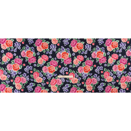 Mood Exclusive Midnight Bountiful Bushes Slubbed Gauzy Cotton Woven