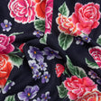 Mood Exclusive Midnight Bountiful Bushes Slubbed Gauzy Cotton Woven