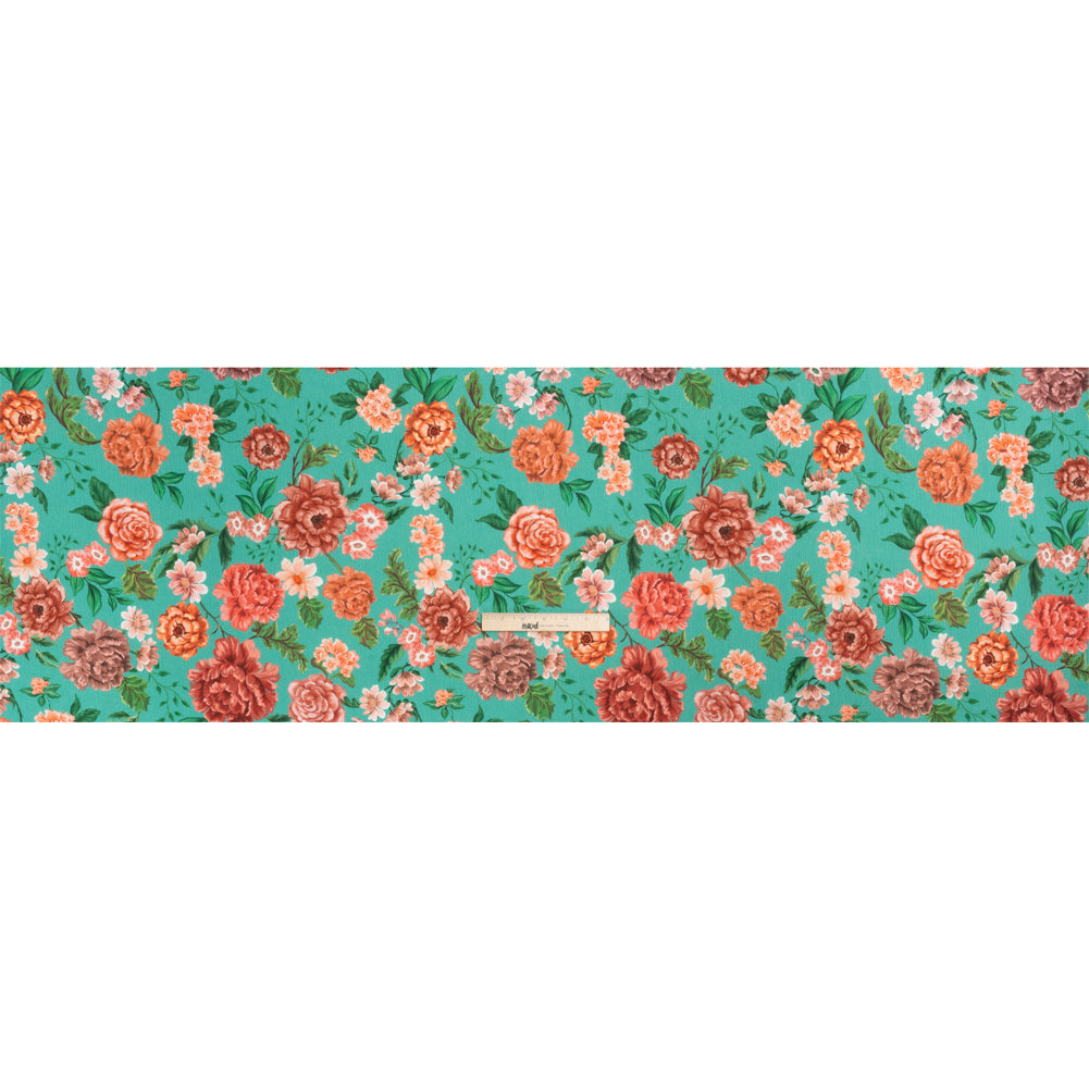 Mood Exclusive Teal Fluent in Love Slubbed Gauzy Cotton Woven