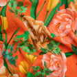 Mood Exclusive Orange Rose Dawn Slubbed Gauzy Cotton Woven